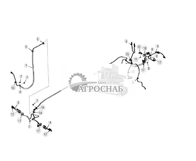Крепежные детали переднего жгута проводов платформы - ST880010 174.jpg